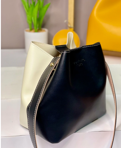 1003- TULA BICOLOR NEGRO/BLANCO