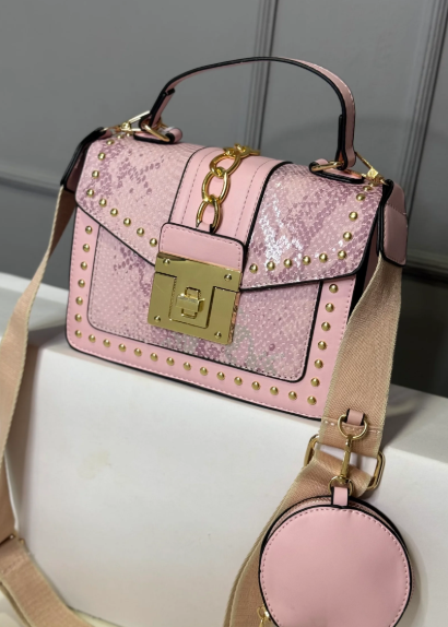 1017-BOLSO TACHES ROSA