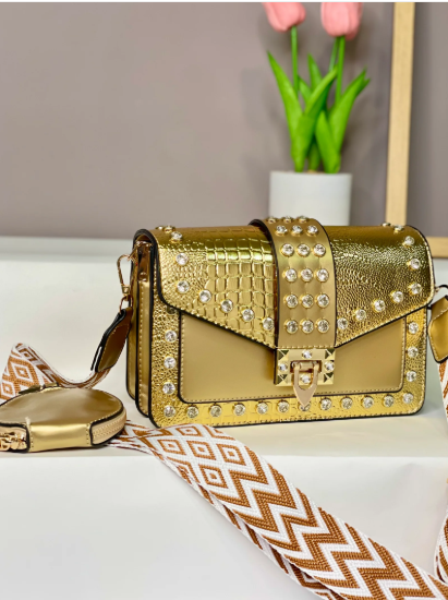 1024- BOLSO ROCKER DORADO