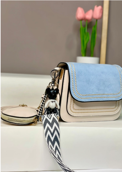 1001- CARRIEL VELVET BEIGE/AZUL