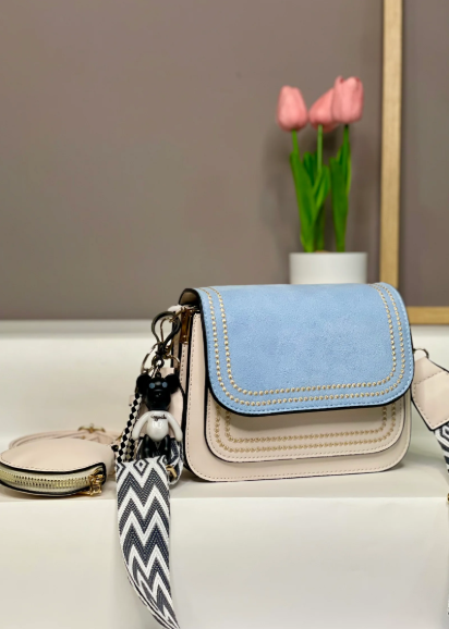 1001- CARRIEL VELVET BEIGE/AZUL