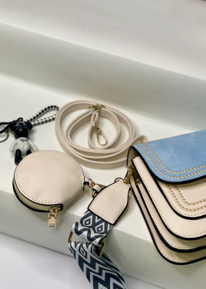 1001- CARRIEL VELVET BEIGE/AZUL