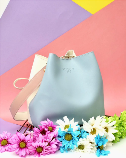 1003- TULA BICOLOR AZUL/BLANCO