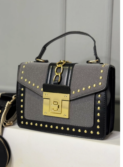 1017-BOLSO TACHES GRIS RATON