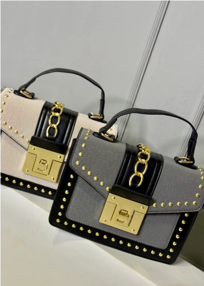 1017-BOLSO TACHES GRIS RATON