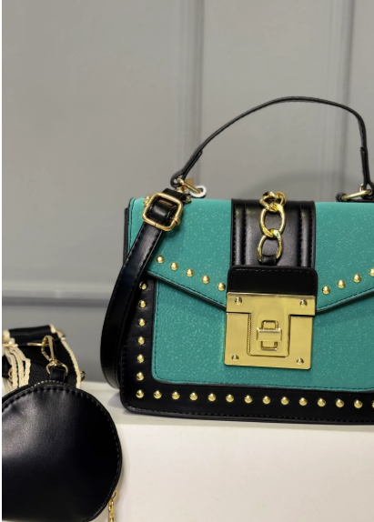 1017-BOLSO TACHES VERDE