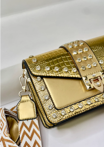 1024- BOLSO ROCKER DORADO