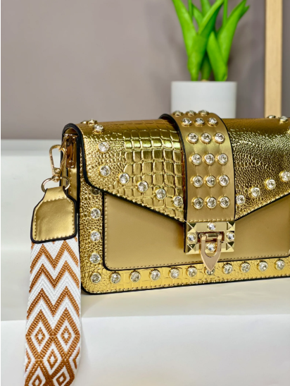 1024- BOLSO ROCKER DORADO