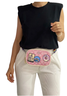 DB0661- COACH MINNIE BAG- ROSABEIGE