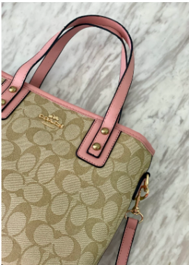 F102-MINI TOTE COACH-MONOGRAM ROSA