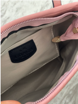 F102-MINI TOTE COACH-MONOGRAM ROSA