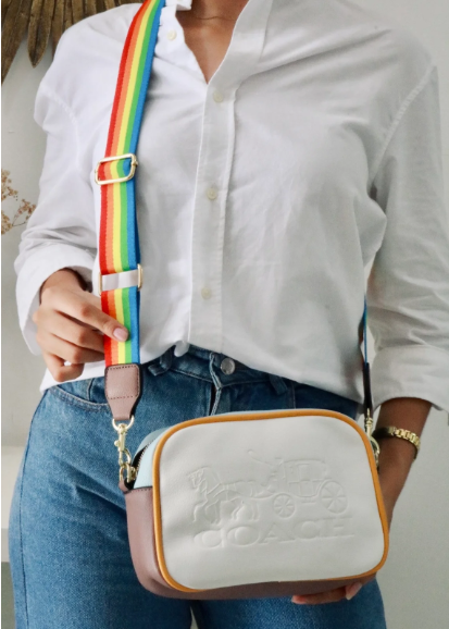 LIQUIDACIÓN 8165-5-MANOS LIBRES COACH BEIGE/AZUL