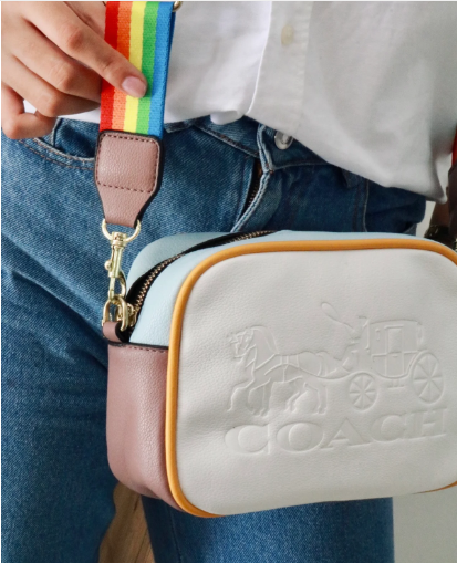 LIQUIDACIÓN 8165-5-MANOS LIBRES COACH BEIGE/AZUL