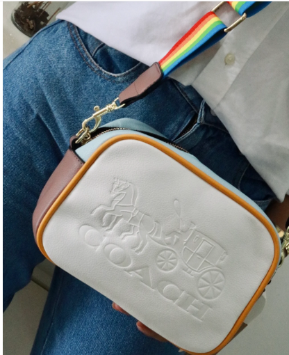 LIQUIDACIÓN 8165-5-MANOS LIBRES COACH BEIGE/AZUL