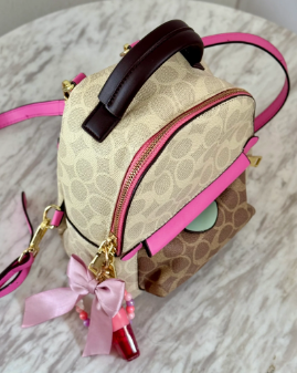 MINI MORRAL-BEIGE/CAFE/FUCSIA