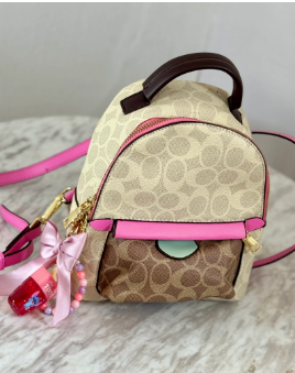 MINI MORRAL-BEIGE/CAFE/FUCSIA