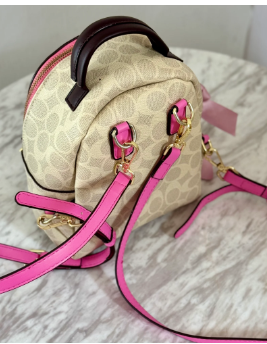 MINI MORRAL-BEIGE/CAFE/FUCSIA