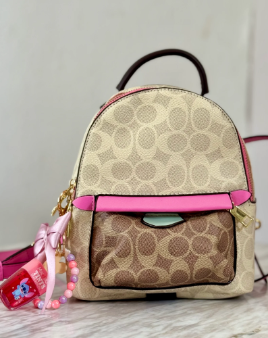 MINI MORRAL-BEIGE/CAFE/FUCSIA