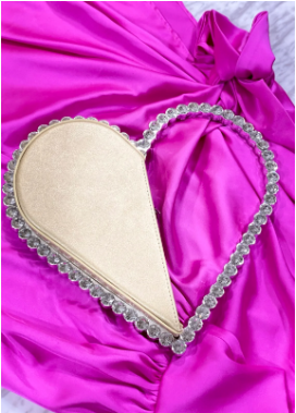 SOBRE FIESTA CORAZÓN DORADO/ PLATEADO-NS 1828