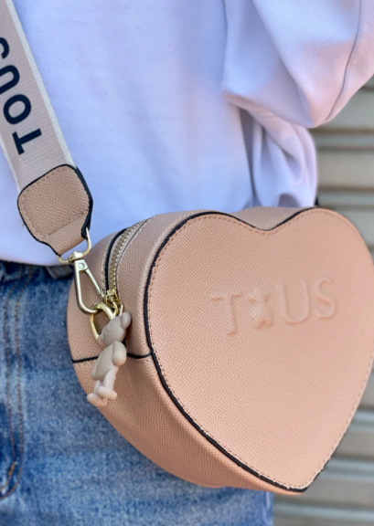 V539 MANOS LIBRES TOUS CORAZÓN CAQUI